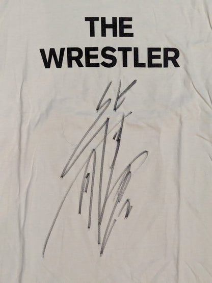 【hand signed autograph】 Katsuyori Shibata "THE WRESTLER" T-shirt (White)