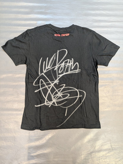 【直筆サイン入り】棚橋弘至「C」Tシャツ(ブラック×レッド)