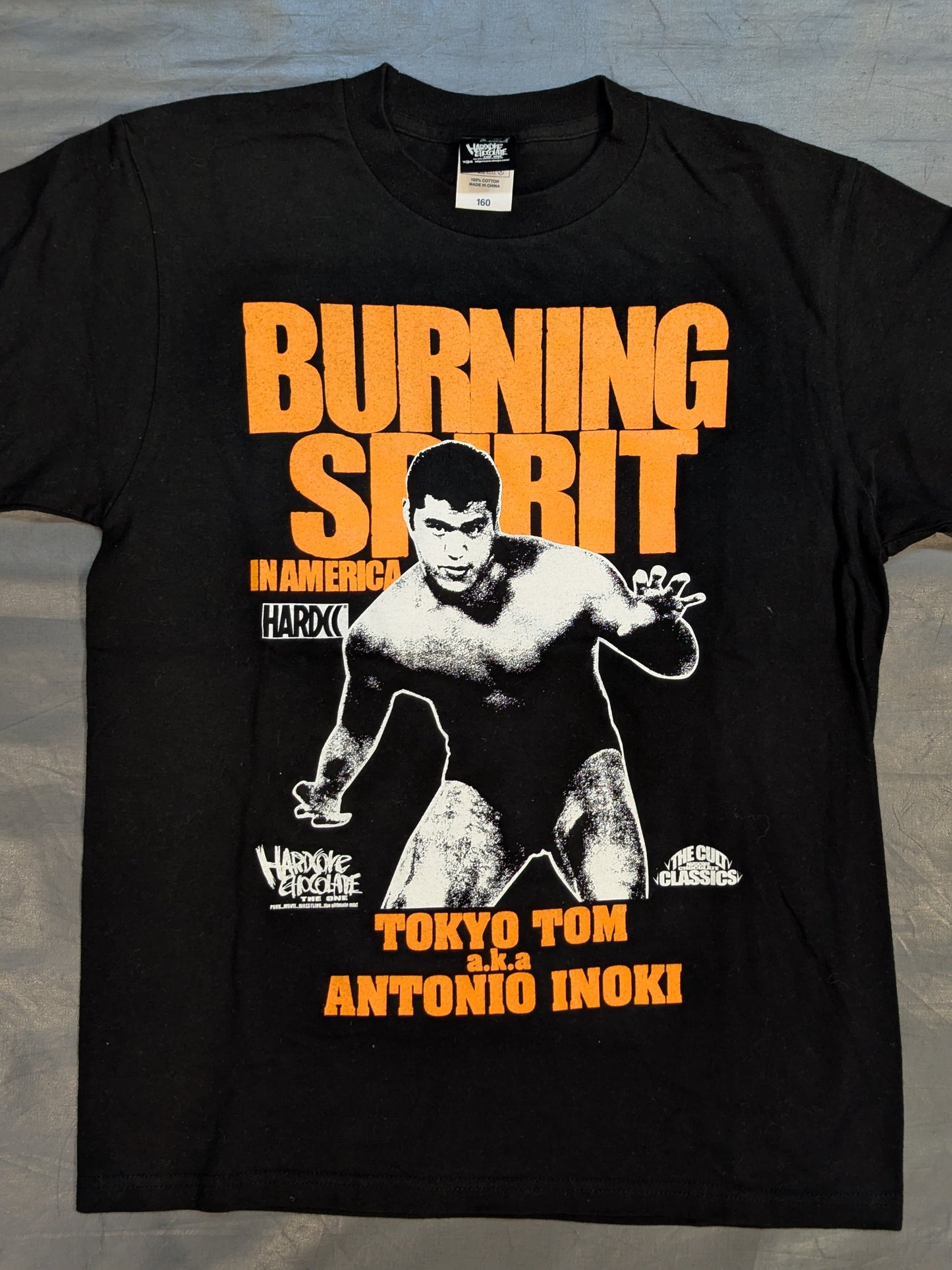 Antonio Inoki  "BURNING SPIRIT IN AMERICA ( Young Lion Orange)" T-shirt