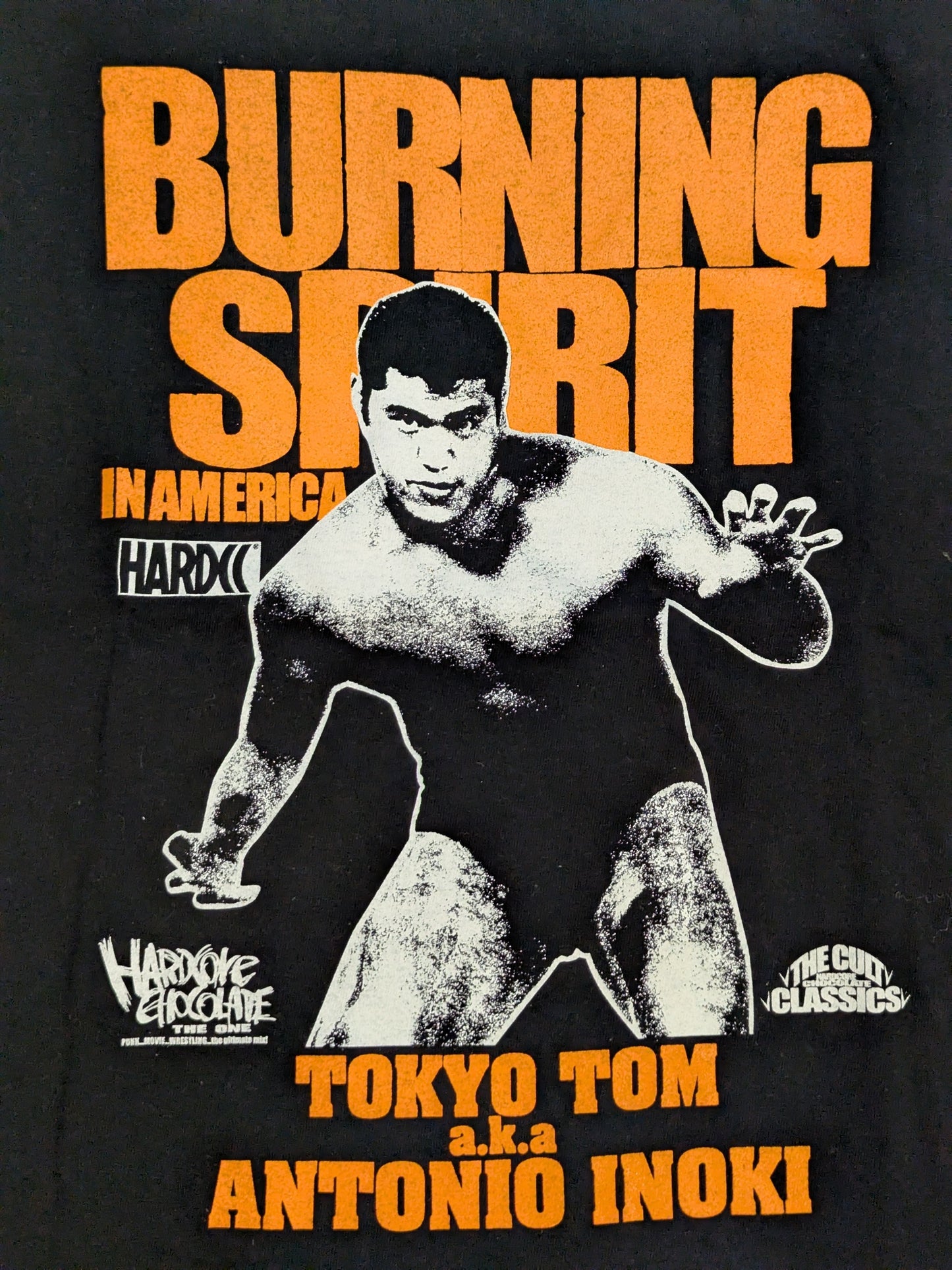 Antonio Inoki  "BURNING SPIRIT IN AMERICA ( Young Lion Orange)" T-shirt