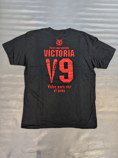 Hiroshima Toyo Carp × Tetsuya Naito Collaboration V9 T-Shirt (Black)