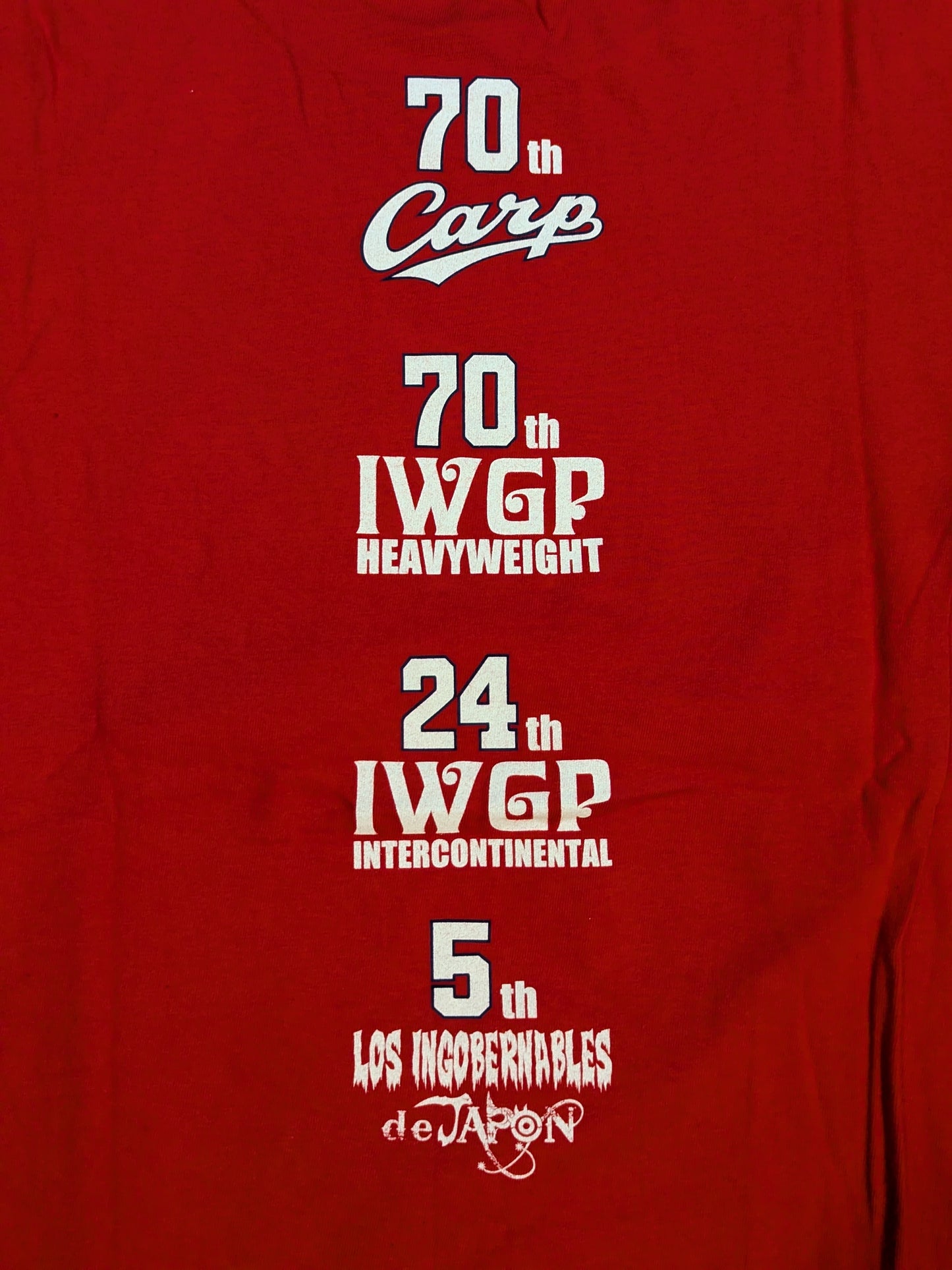 Hiroshima Toyo Carp ×Tetsuya Naito "2C7070245" Collaboration T-Shirt (Red)