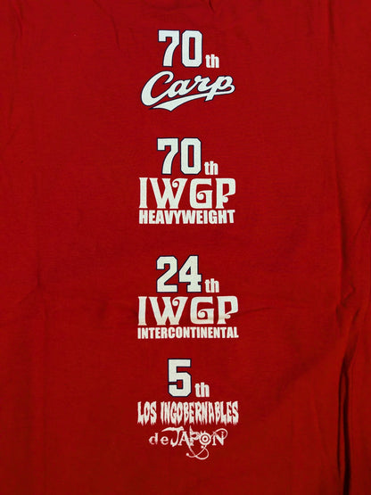 Hiroshima Toyo Carp ×Tetsuya Naito "2C7070245" Collaboration T-Shirt (Red)