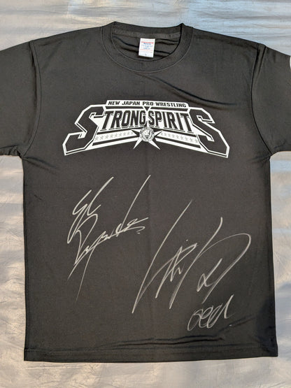 【エル・デスペラード＆スターライト・キッド 直筆Wサイン入り】STRONG SPIRITS ドライTシャツ