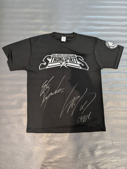 【エル・デスペラード＆スターライト・キッド 直筆Wサイン入り】STRONG SPIRITS ドライTシャツ
