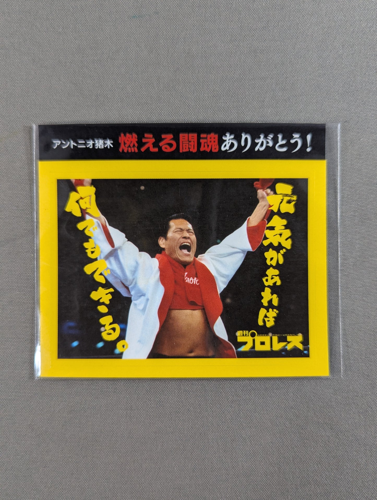 ★燃える闘魂ありがとう!★ アントニオ猪木「元気があれば何でも出来る。」ステッカー