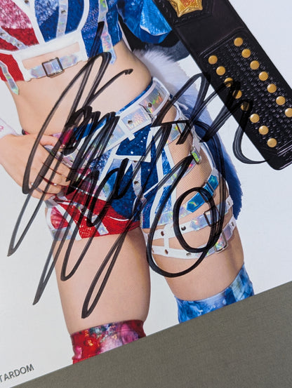 ★IWGP★ Mayu Iwatani  hand signed autograph Stardom Pro-Photo  (B-2)