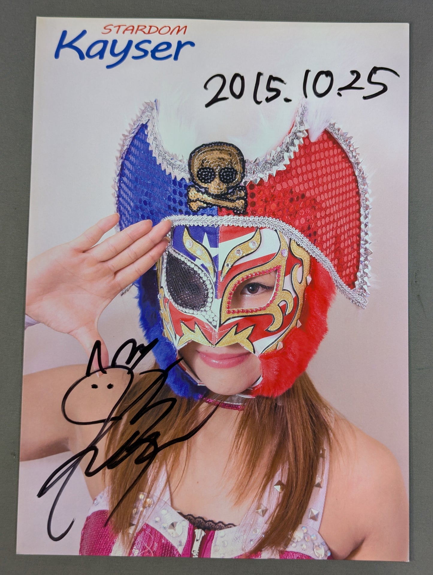 Pirates Kaiser (Kairi Hojo) hand signed autograph Stardom Pro-Photo