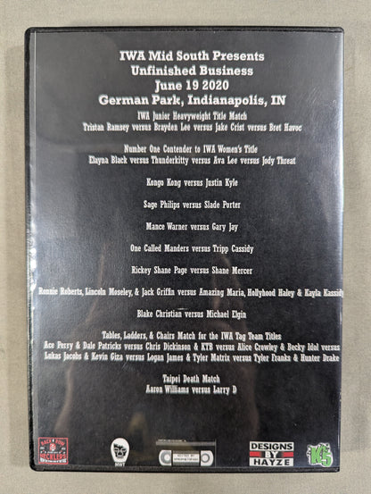 ★IWA MID-SOUTH★ UUnfinished Business 2020