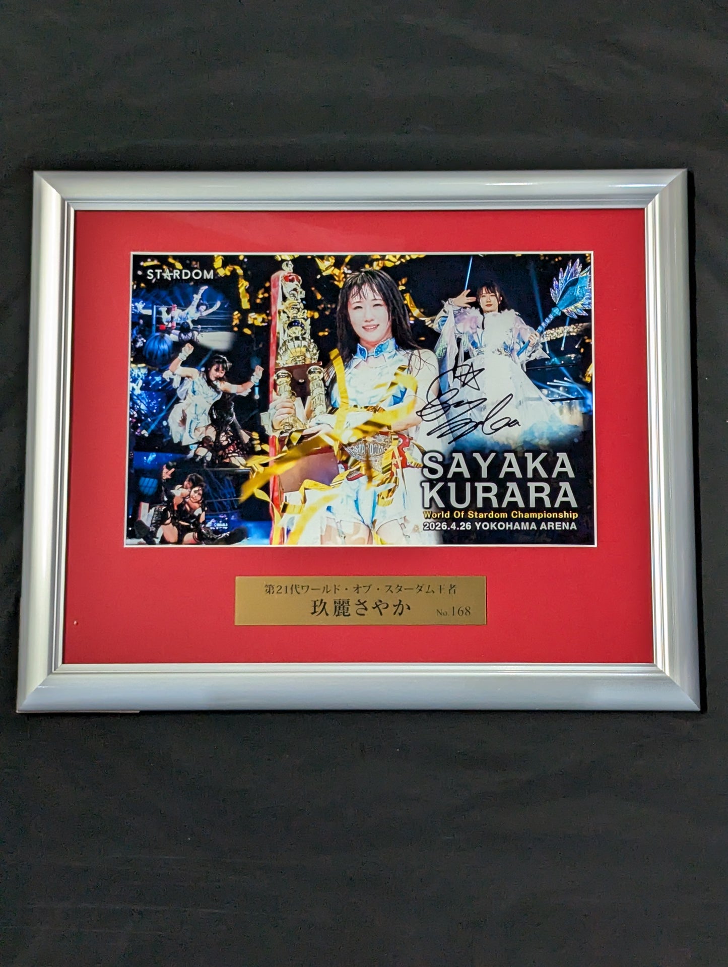 ★ First World Championship Crown ★ SAYAKA KURARA  hand signed autograph Commemorative Photo Frame