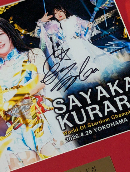 ★ First World Championship Crown ★ SAYAKA KURARA  hand signed autograph Commemorative Photo Frame