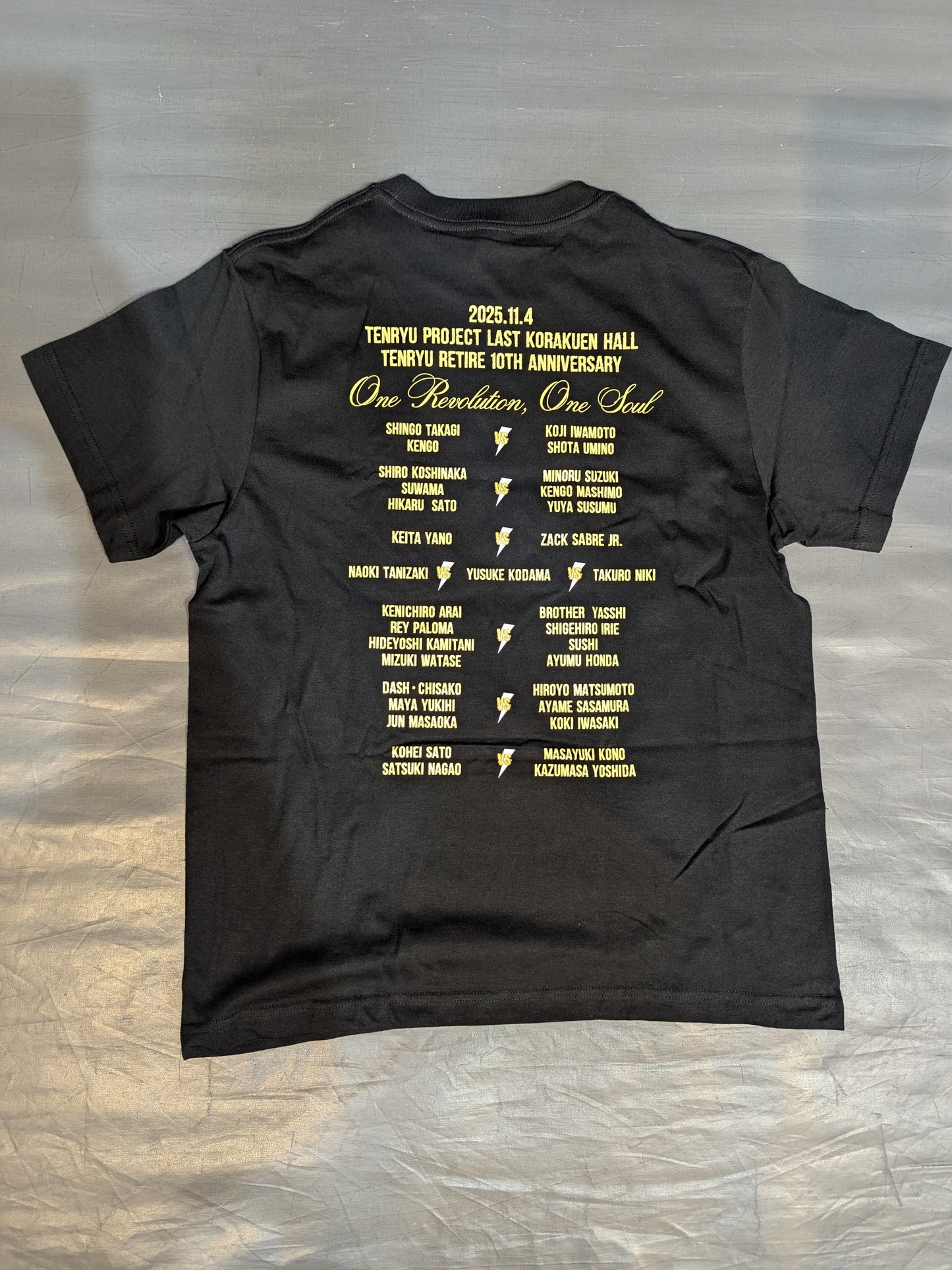 Tenryu Genichiro  10th Anniversary Retirement Event "~Revolution Flight~" Tournament Commemorative T-Shirt (1)