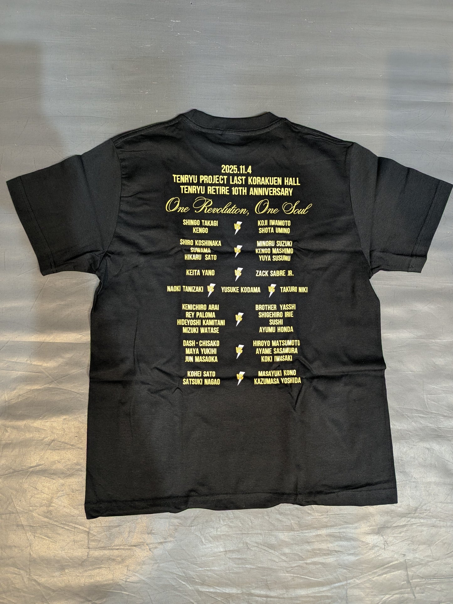 Tenryu Genichiro  10th Anniversary Retirement Event "~Revolution Flight~" Tournament Commemorative T-Shirt (2)