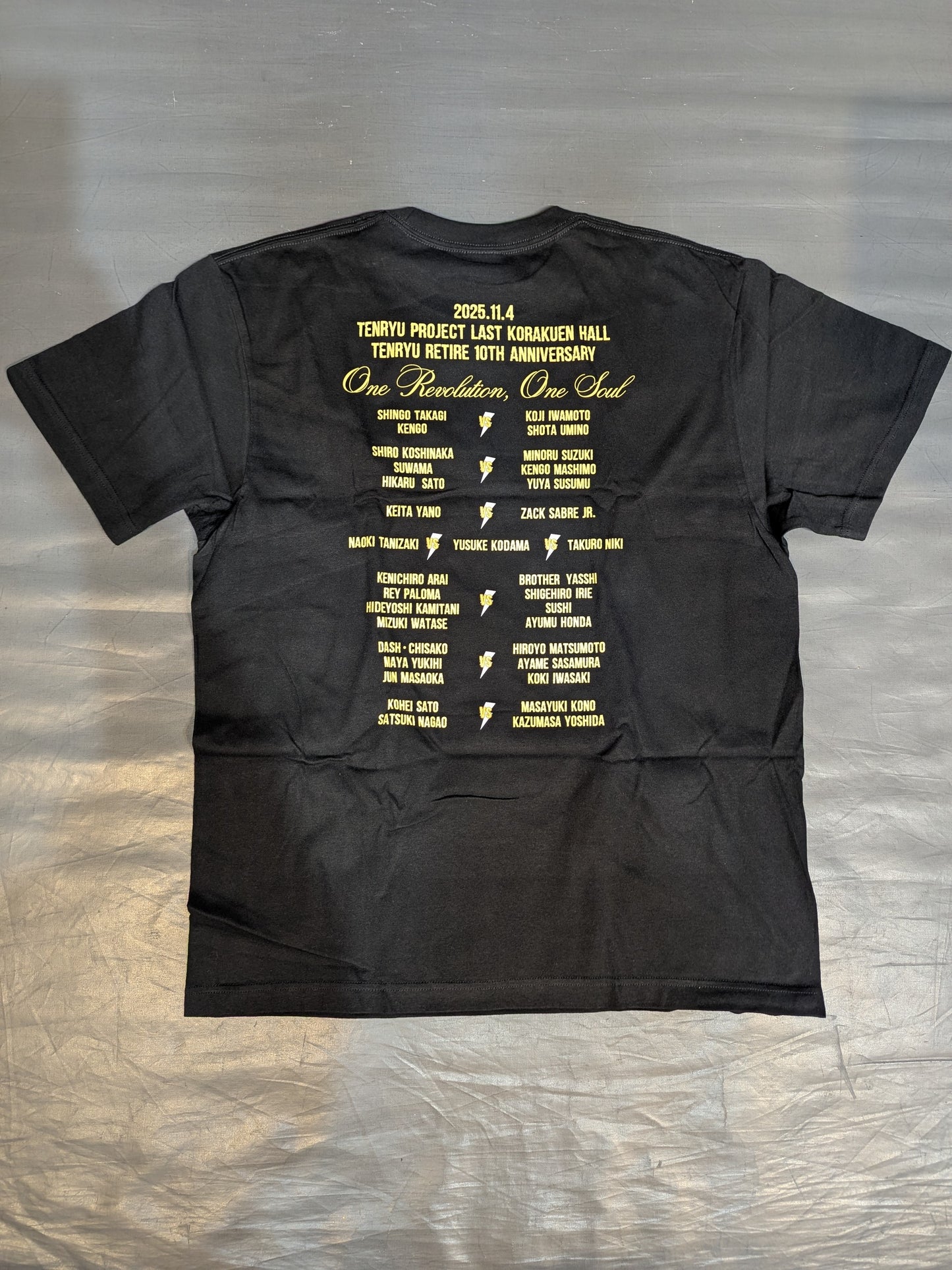 Tenryu Genichiro  10th Anniversary Retirement Event "~Revolution Flight~" Tournament Commemorative T-Shirt (3)