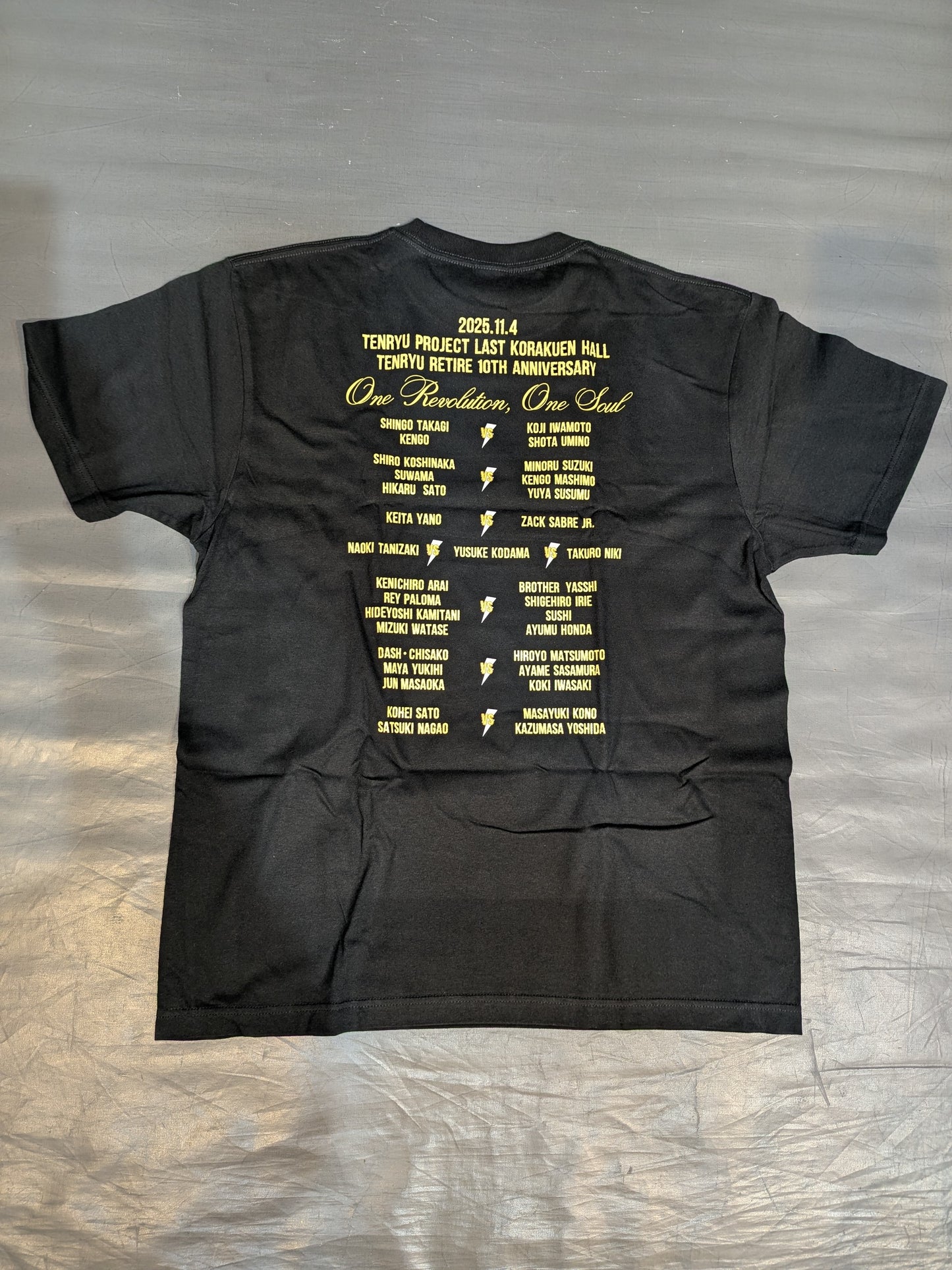 Tenryu Genichiro  10th Anniversary Retirement Event "~Revolution Flight~" Tournament Commemorative T-Shirts (4)