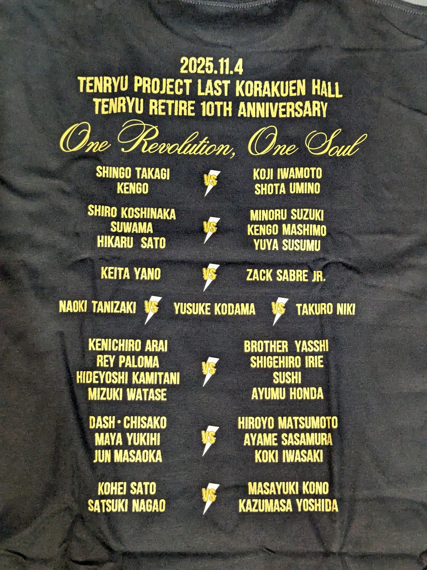 Tenryu Genichiro  10th Anniversary Retirement Event "~Revolution Flight~" Tournament Commemorative T-Shirts (4)