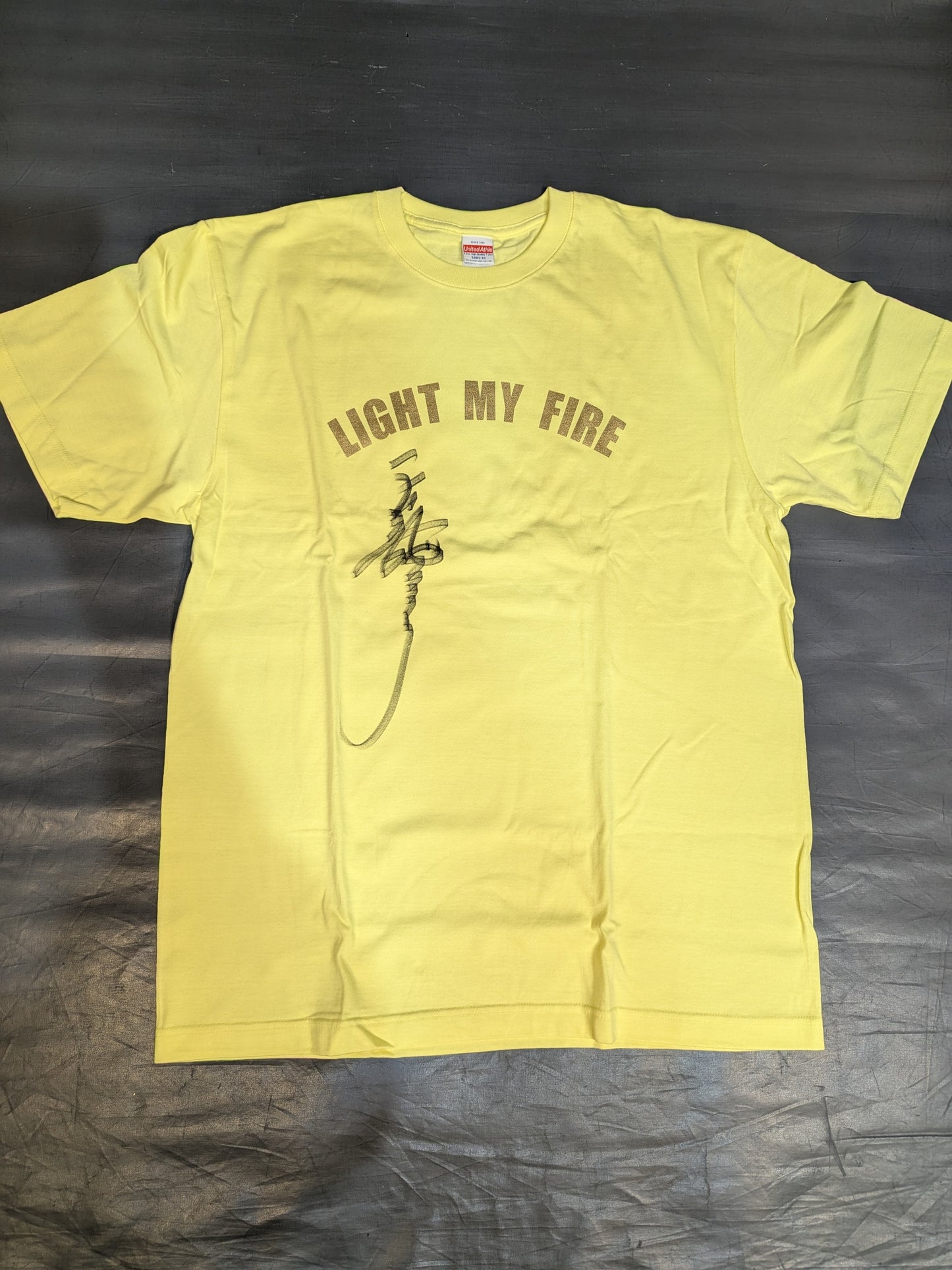 [Tenryu Genichiro hand signed autograph 】Tenryu Project "LIGHT MY LIFE" T-shirt (Black)
