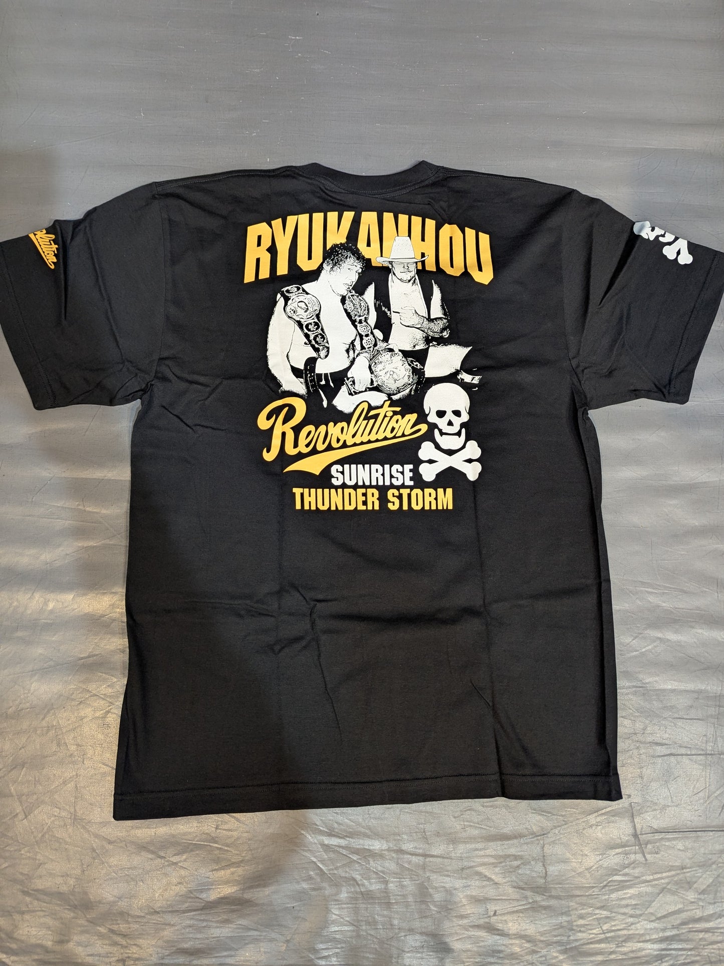 [Tenryu Genichiro hand signed autograph 】Tenryu Genichiro & Stan Hansen 'Dragon Ship' Picture T-shirt