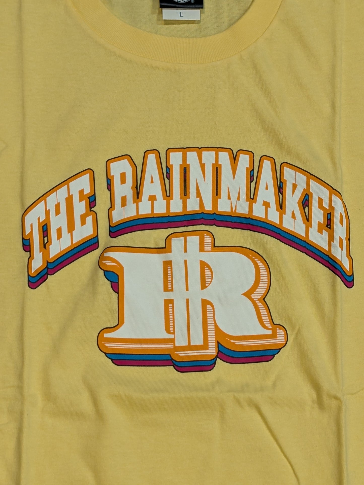 オカダ・カズチカ「THE RAINMAKER」Tシャツ(ライトイエロー)