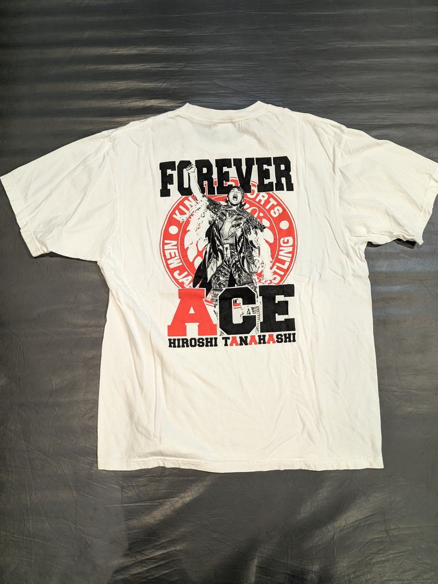 棚橋弘至「FOREVER ACE」Tシャツ①(ホワイト)