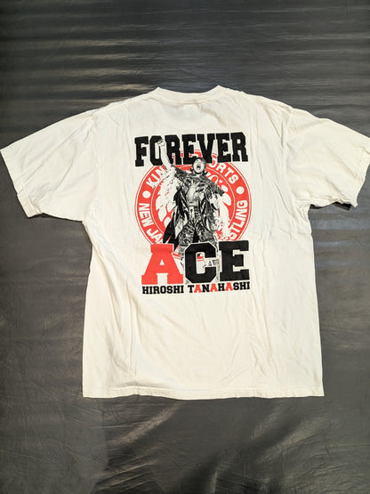 棚橋弘至「FOREVER ACE」Tシャツ①(ホワイト)