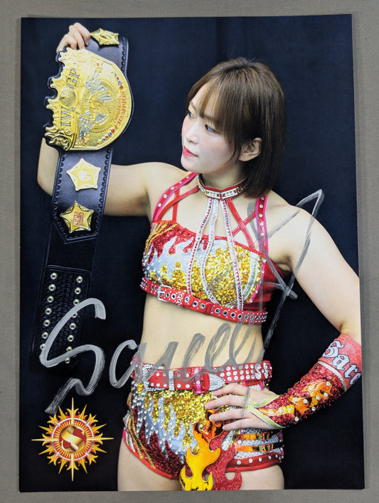 ★IWGP女子王座★ Sareee 直筆サイン入りポートレート①