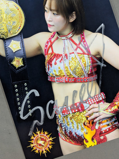 ★IWGP女子王座★ Sareee 直筆サイン入りポートレート①