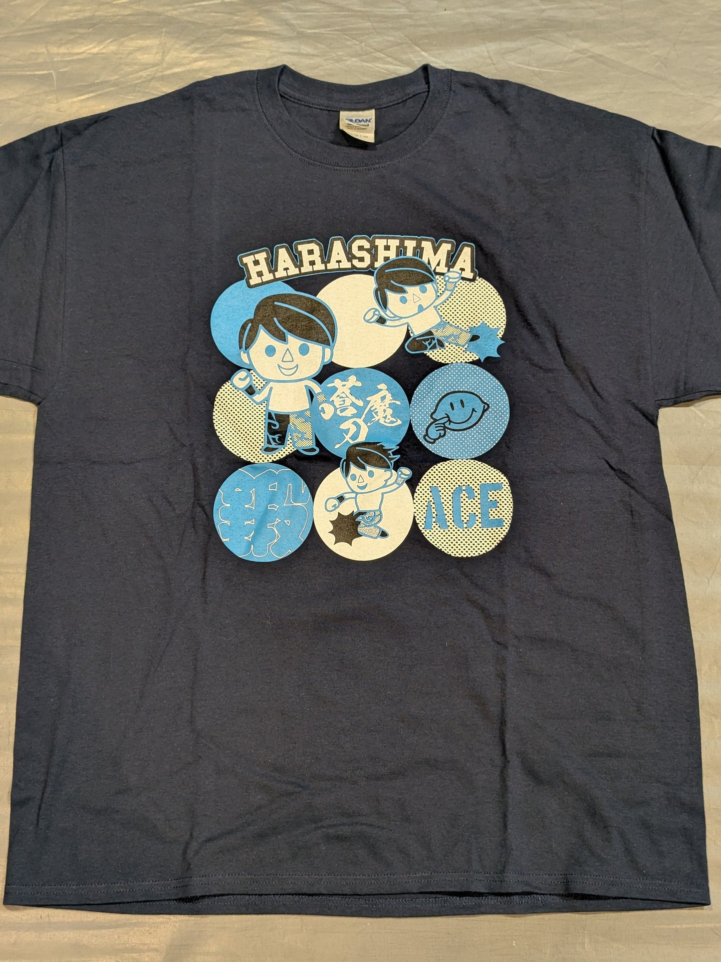 HARASHIMA イラストTシャツ③(ネイビー)