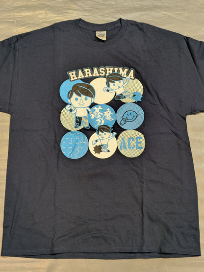 HARASHIMA イラストTシャツ③(ネイビー)