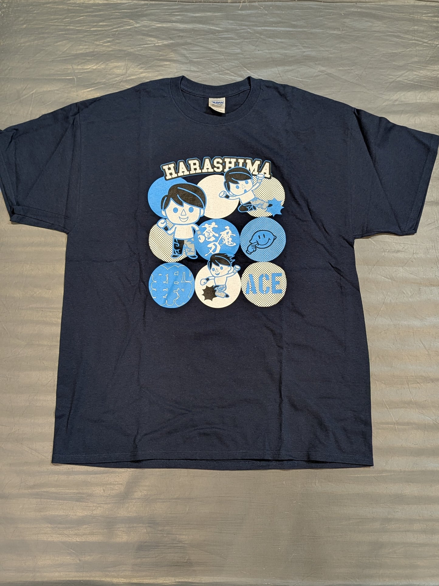 HARASHIMA イラストTシャツ③(ネイビー)