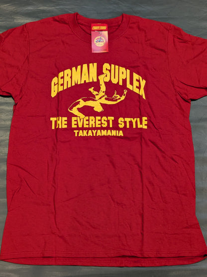 高山善廣「GERMAN SUPLEX 」Tシャツ①(レッド)