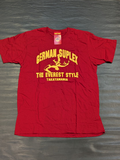 高山善廣「GERMAN SUPLEX 」Tシャツ①(レッド)