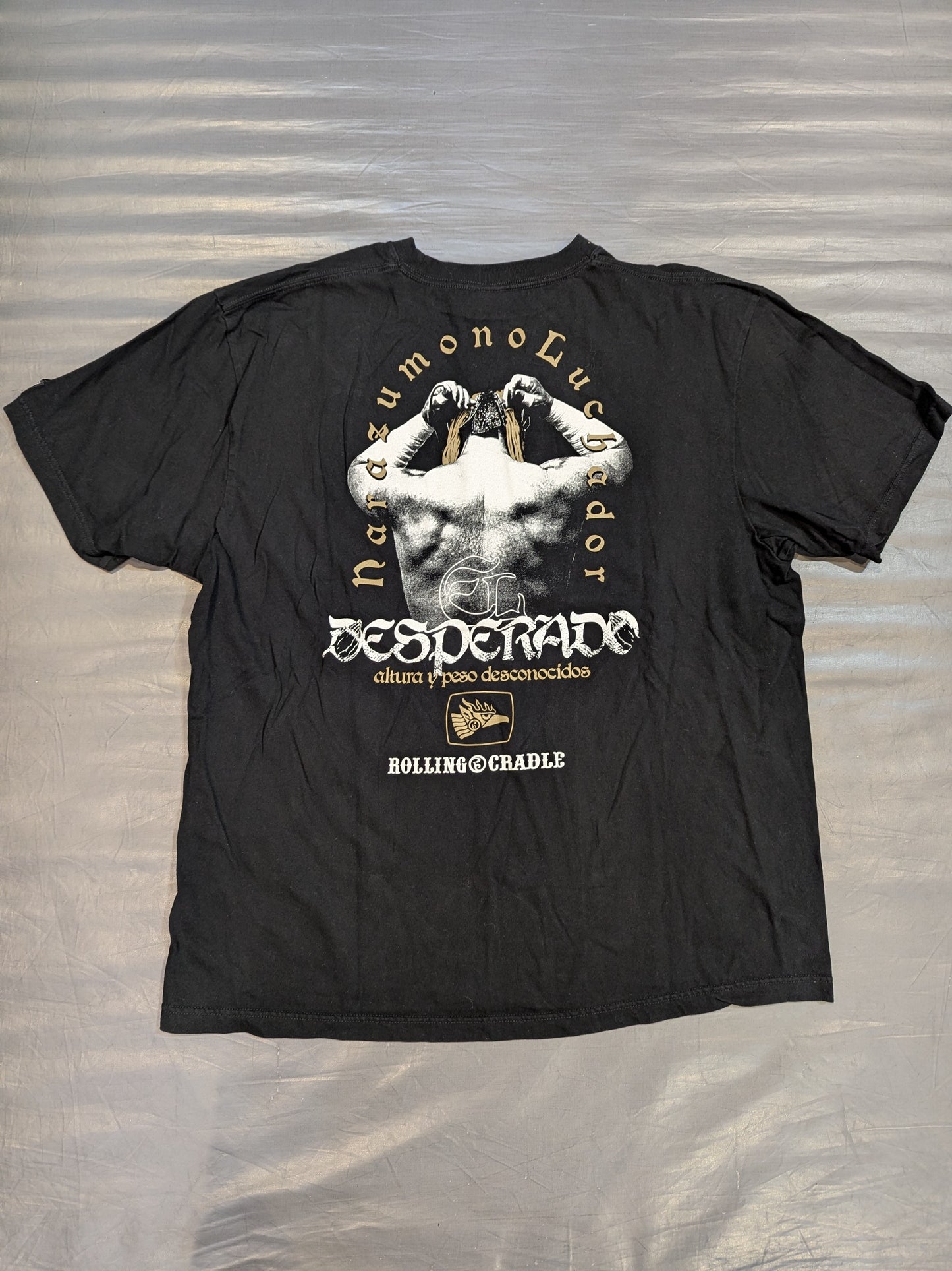 エル・デスペラード×ROLLING CRADLE コラボTシャツ③(ブラック×ゴールド)