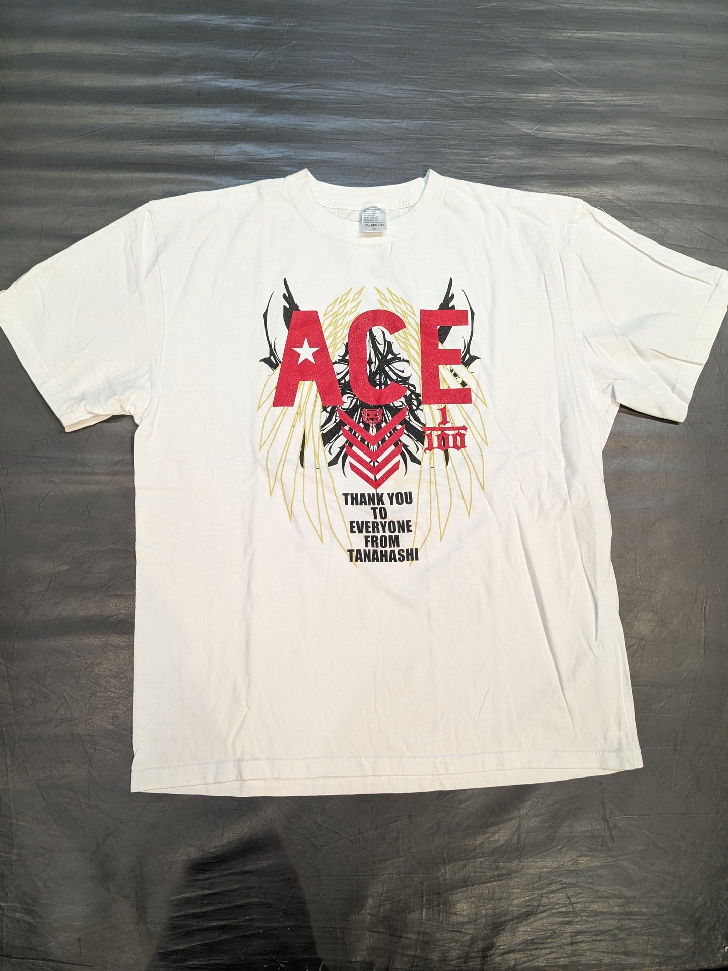 棚橋弘至×ガッツ・ダイナマイト・キャバレーズ コラボTシャツ②(ホワイト)
