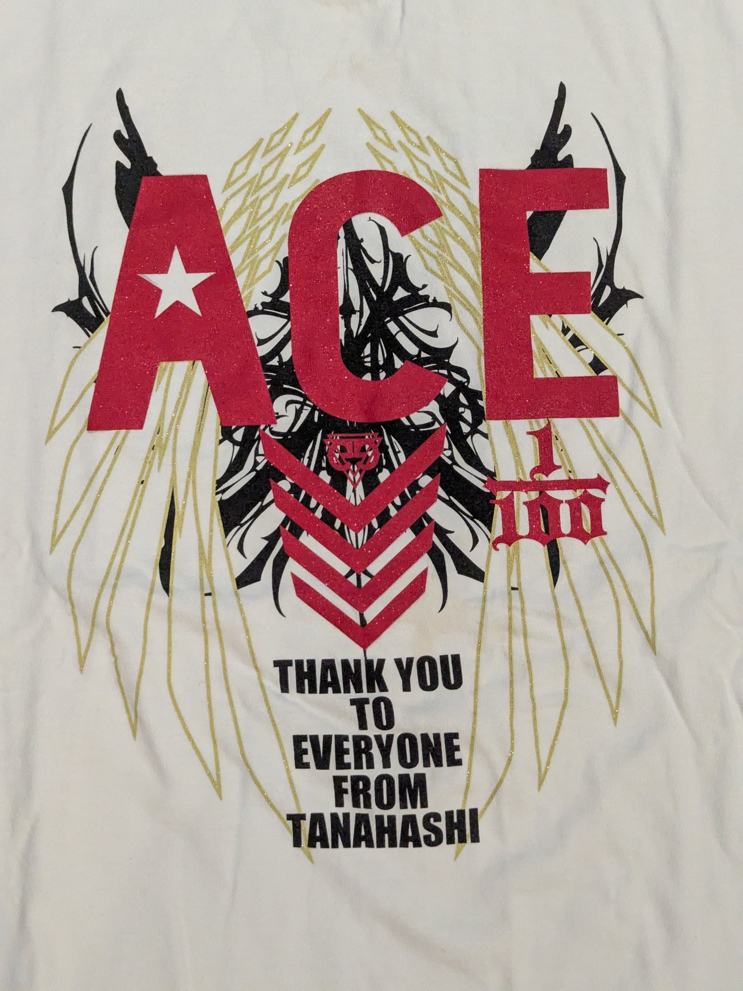 棚橋弘至×ガッツ・ダイナマイト・キャバレーズ コラボTシャツ②(ホワイト)