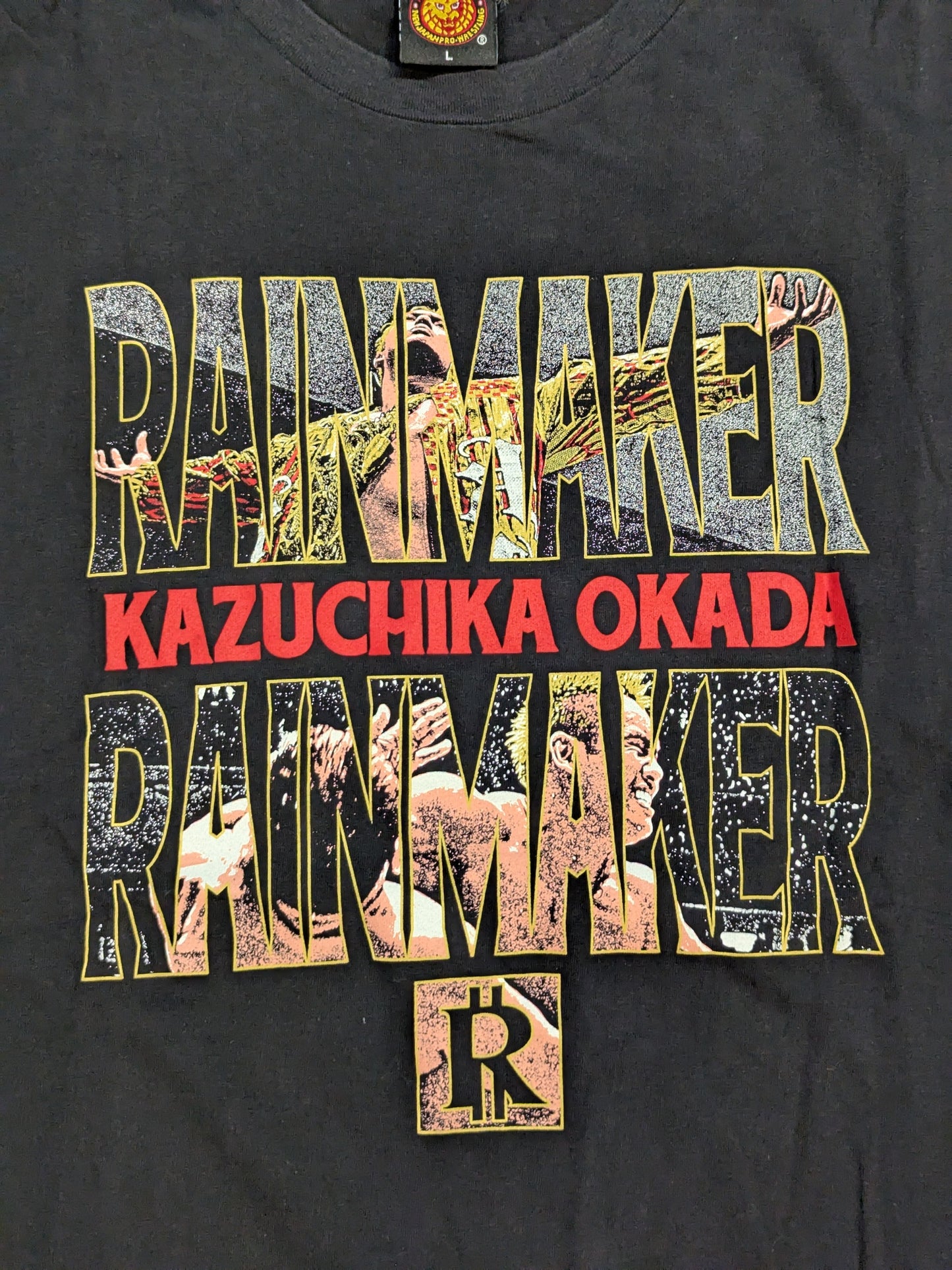 オカダ・カズチカ「RAINMAKER×RAINMAKER」Tシャツ(ブラック)