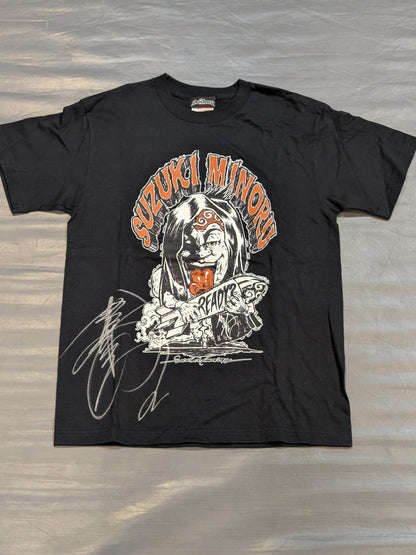 【直筆サイン入り】鈴木みのる「2017 READY?」Tシャツ(ブラック)