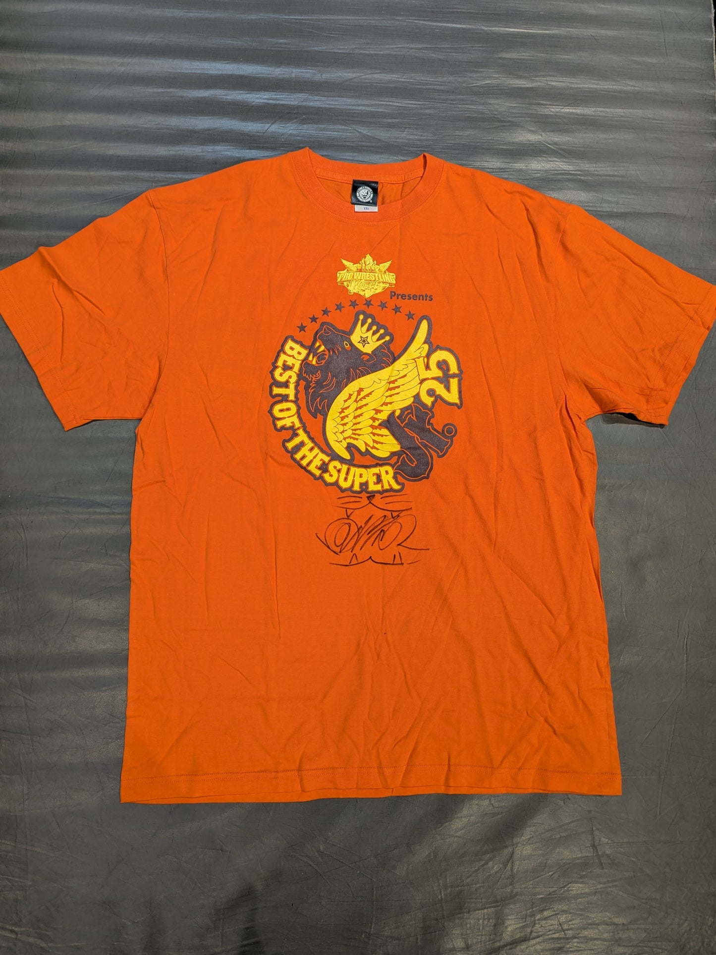 【岡倫之 直筆サイン入り】BEST OF THE SUPER Jr.25 大会記念Tシャツ