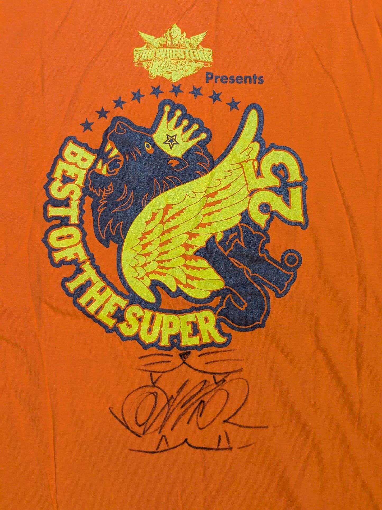 【岡倫之 直筆サイン入り】BEST OF THE SUPER Jr.25 大会記念Tシャツ