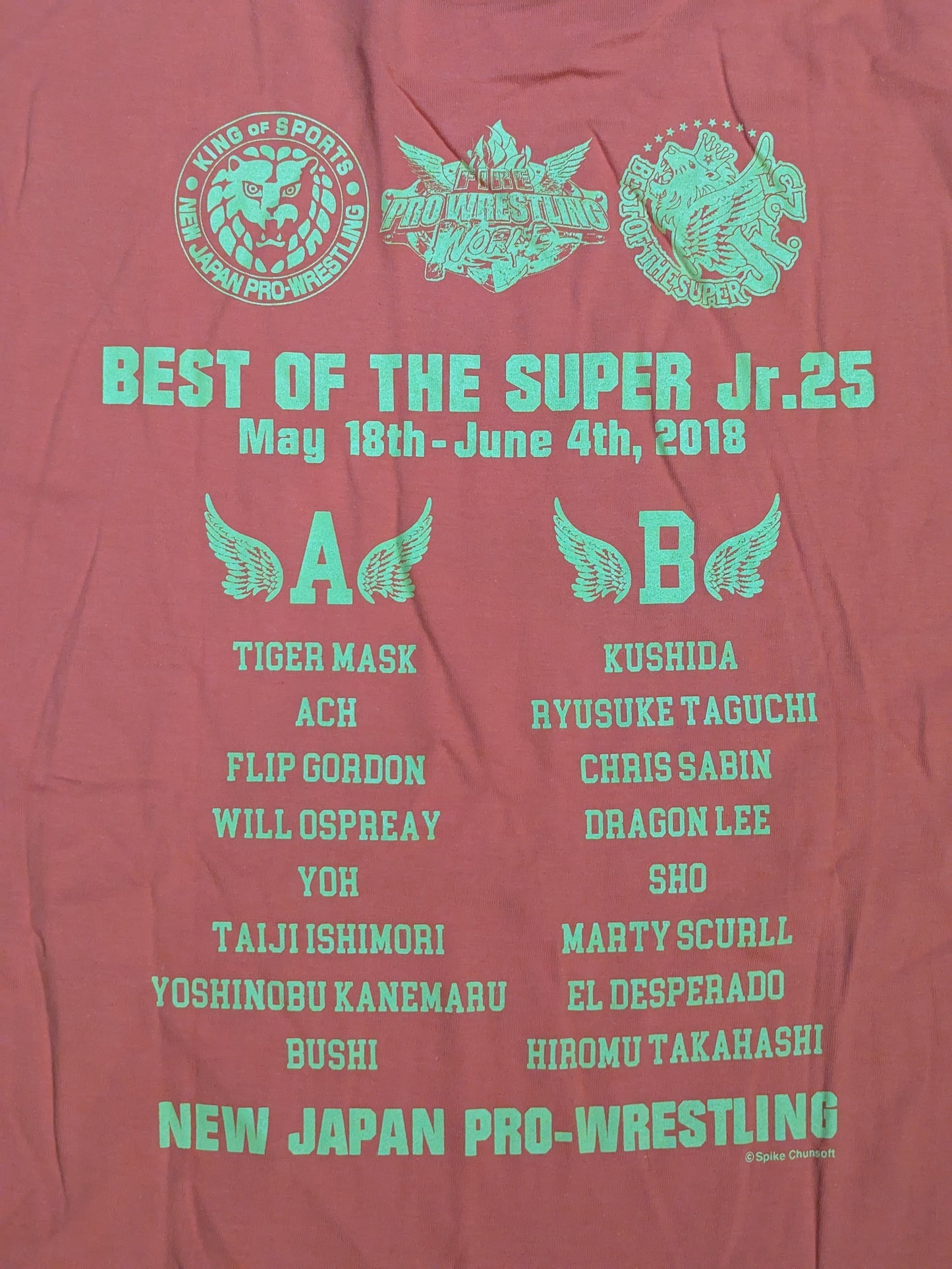 【岡倫之 直筆サイン入り】BEST OF THE SUPER Jr.25 大会記念Tシャツ