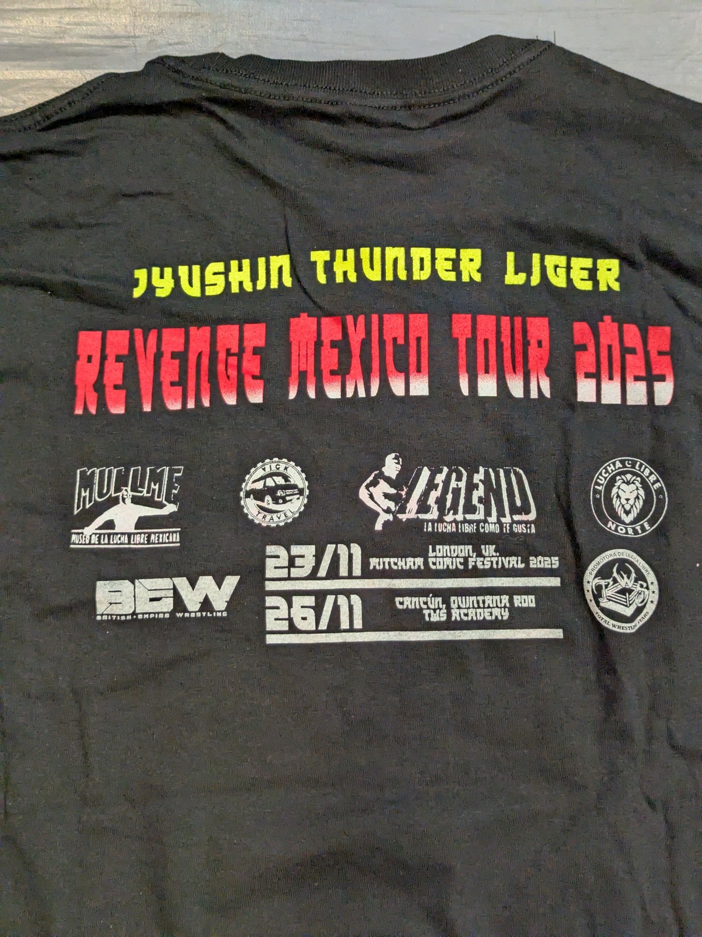 獣神サンダー・ライガー「REVENGE MEXICO TOUR 2025」イラストTシャツ②