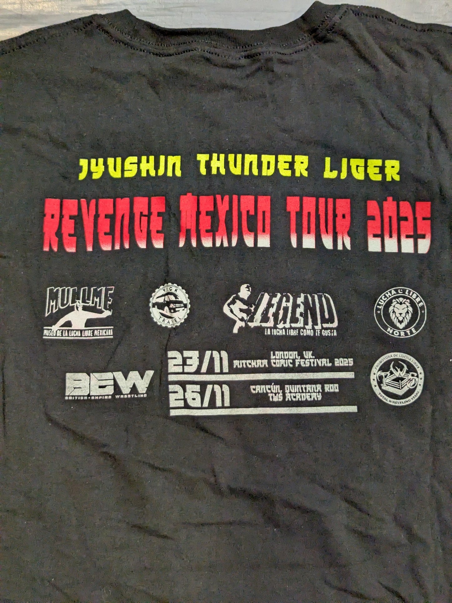 獣神サンダー・ライガー「REVENGE MEXICO TOUR 2025」イラストTシャツ③