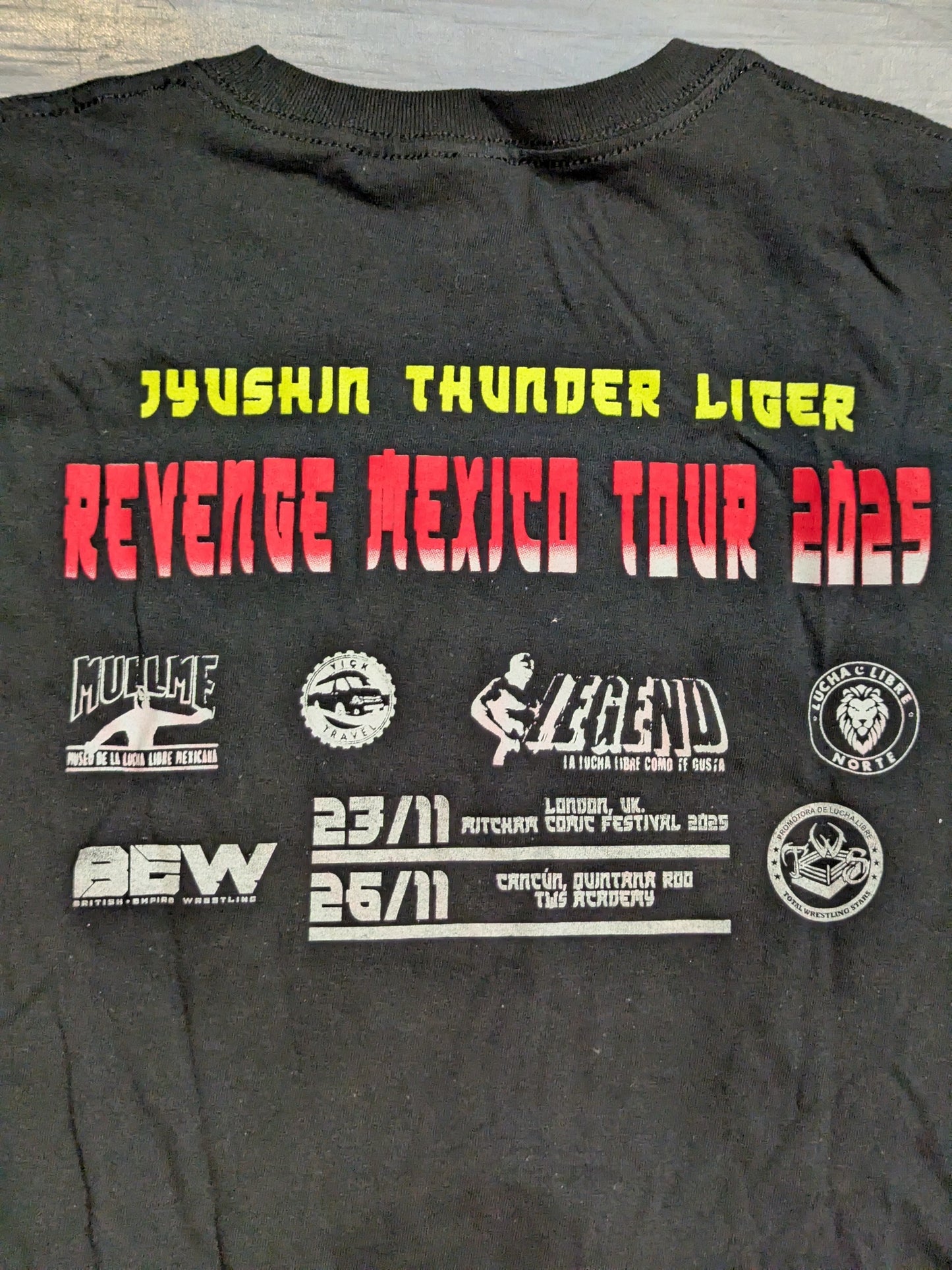 獣神サンダー・ライガー「REVENGE MEXICO TOUR 2025」イラストTシャツ⑤