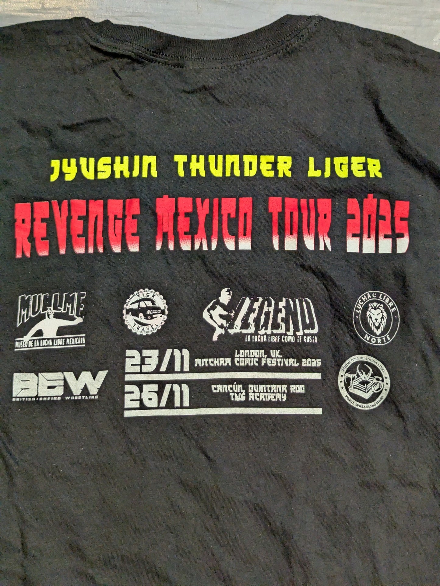 鬼神ライガー「REVENGE MEXICO TOUR 2025」イラストTシャツ①