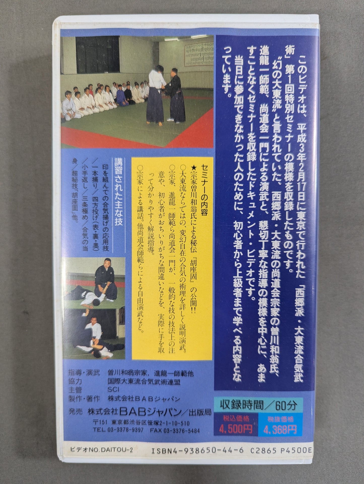 秘伝 大東流合気柔術ビデオセミナー