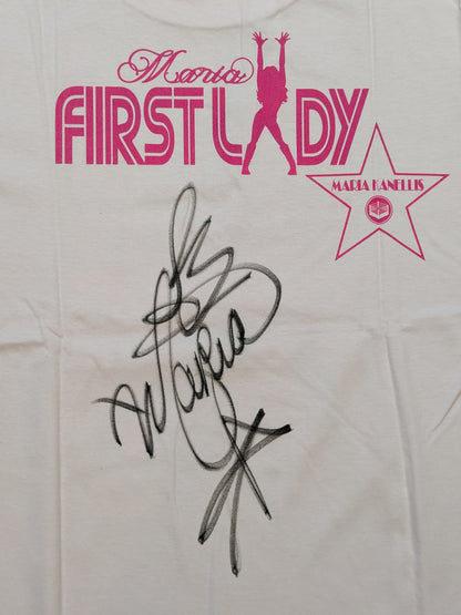 【hand signed autograph】Maria Kenellis "FIRST LADY" T-shirt