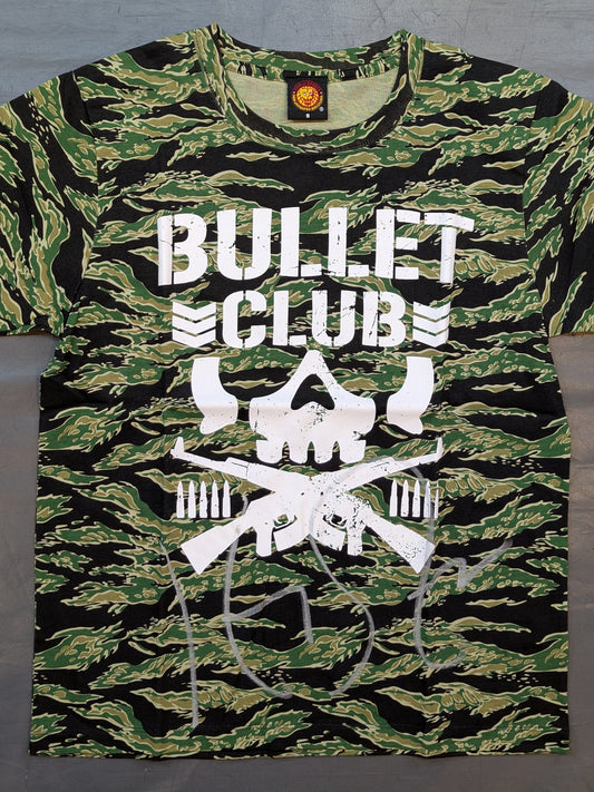 【ケニー・オメガ 直筆サイン入り】BULLET CLUB「タイガーストライプ」Tシャツ
