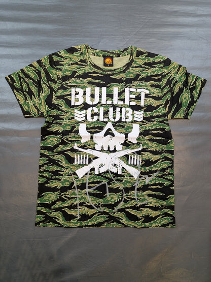 [Kenny Omega hand signed autograph] BULLET CLUB 'Tiger Stripe' T-shirt