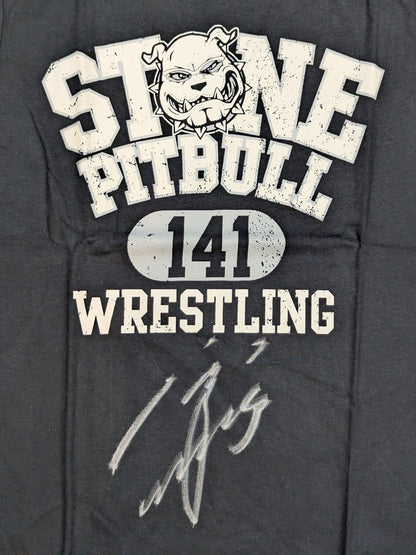 【hand signed autograph】 Tomohiro Ishii "Wrestling Pit Bull" T-shirt