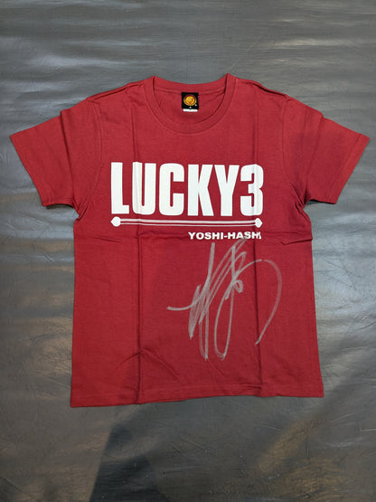 【直筆サイン入り】YOSHI-HASHI「LUCKY3」Tシャツ